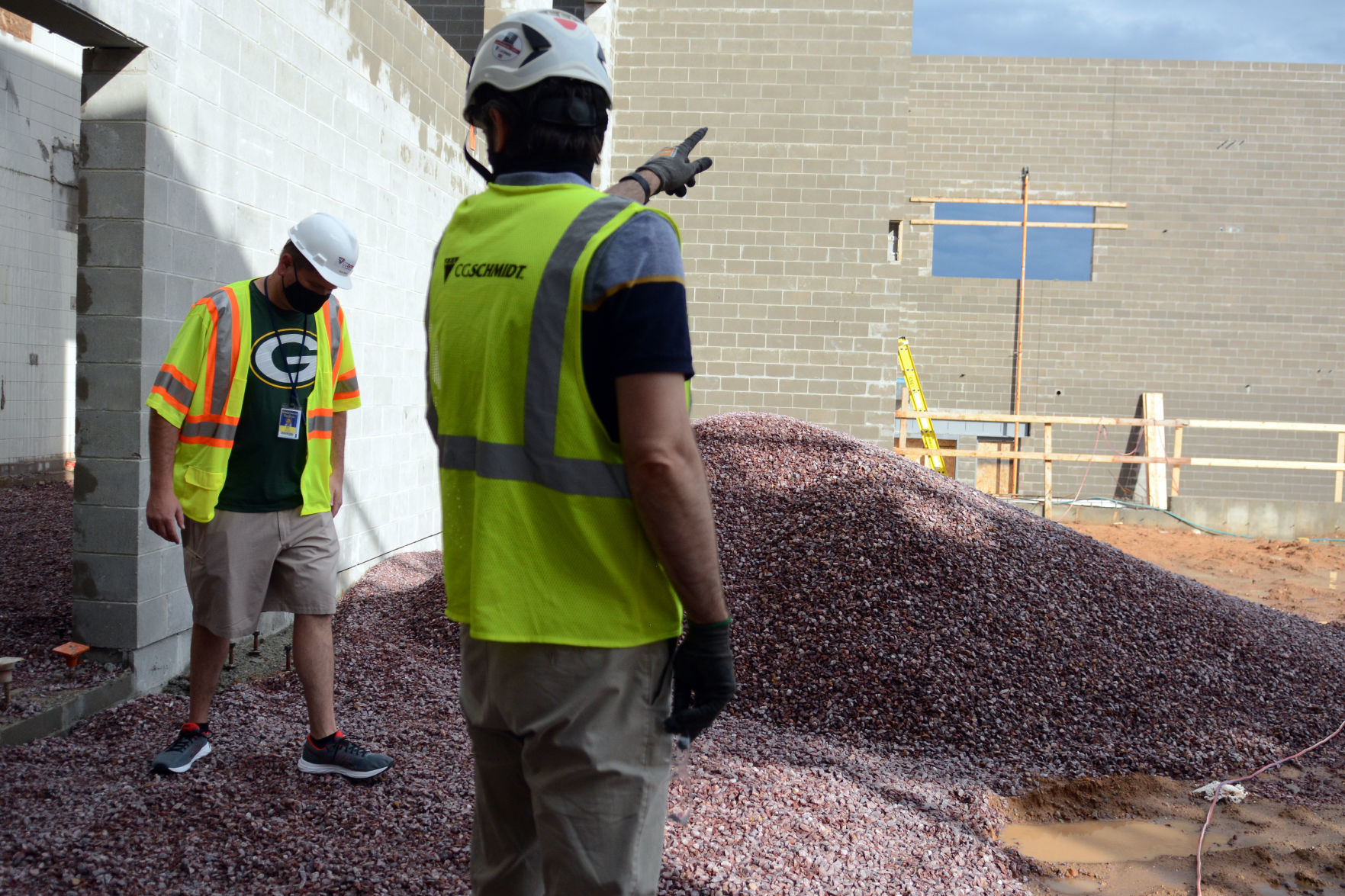 Baraboo middle school construction tour, June 23, 2020